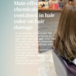 ヘアカラーに含まれる化学物質が髪を傷める主な影響について美容師が説明します。