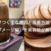 髪がパサつく主な原因と改善方法（外的ダメージ編）を美容師が解説！