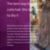 for curly hair: the right way to dry it