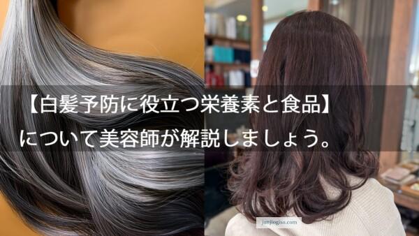【白髪予防に役立つ栄養素と食品】について美容師が解説しましょう。